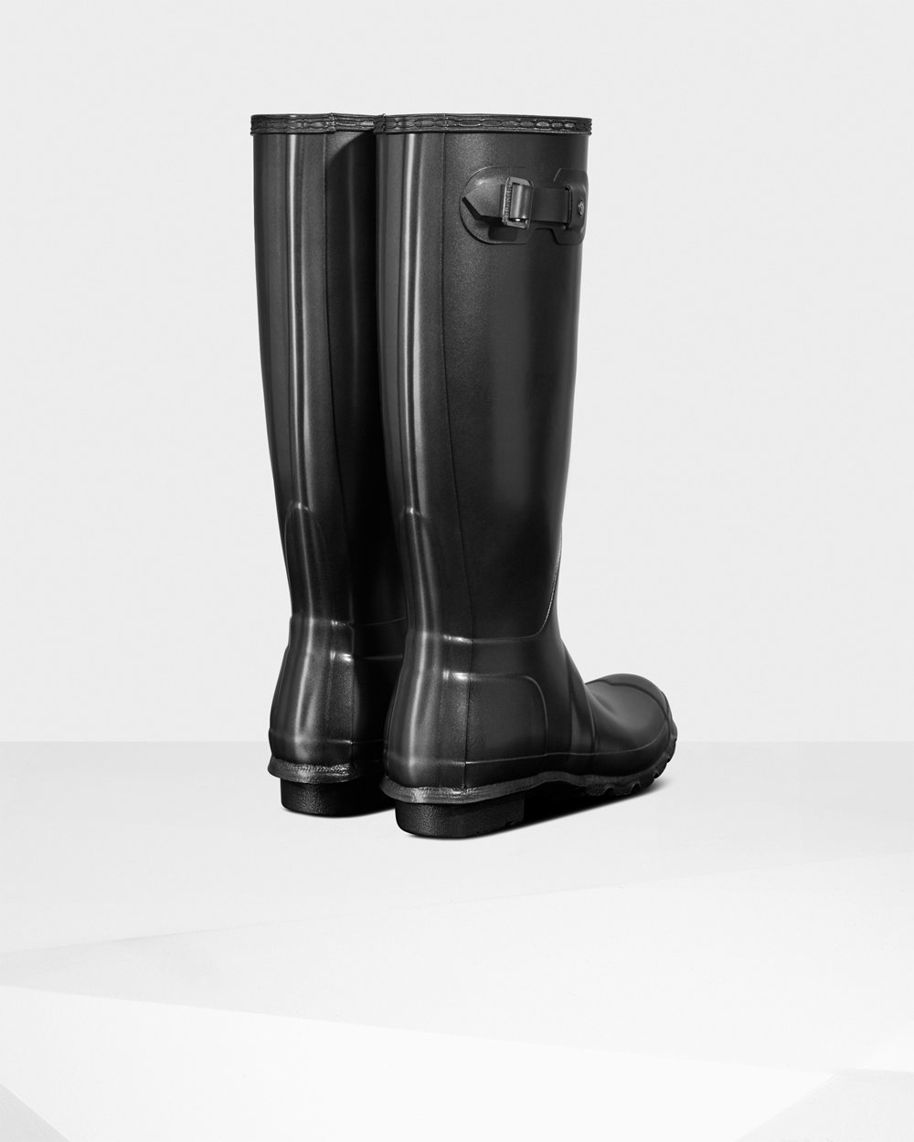 Womens Tall Rain Boots - Hunter Original Pearlized (83EVQTRXN) - Black